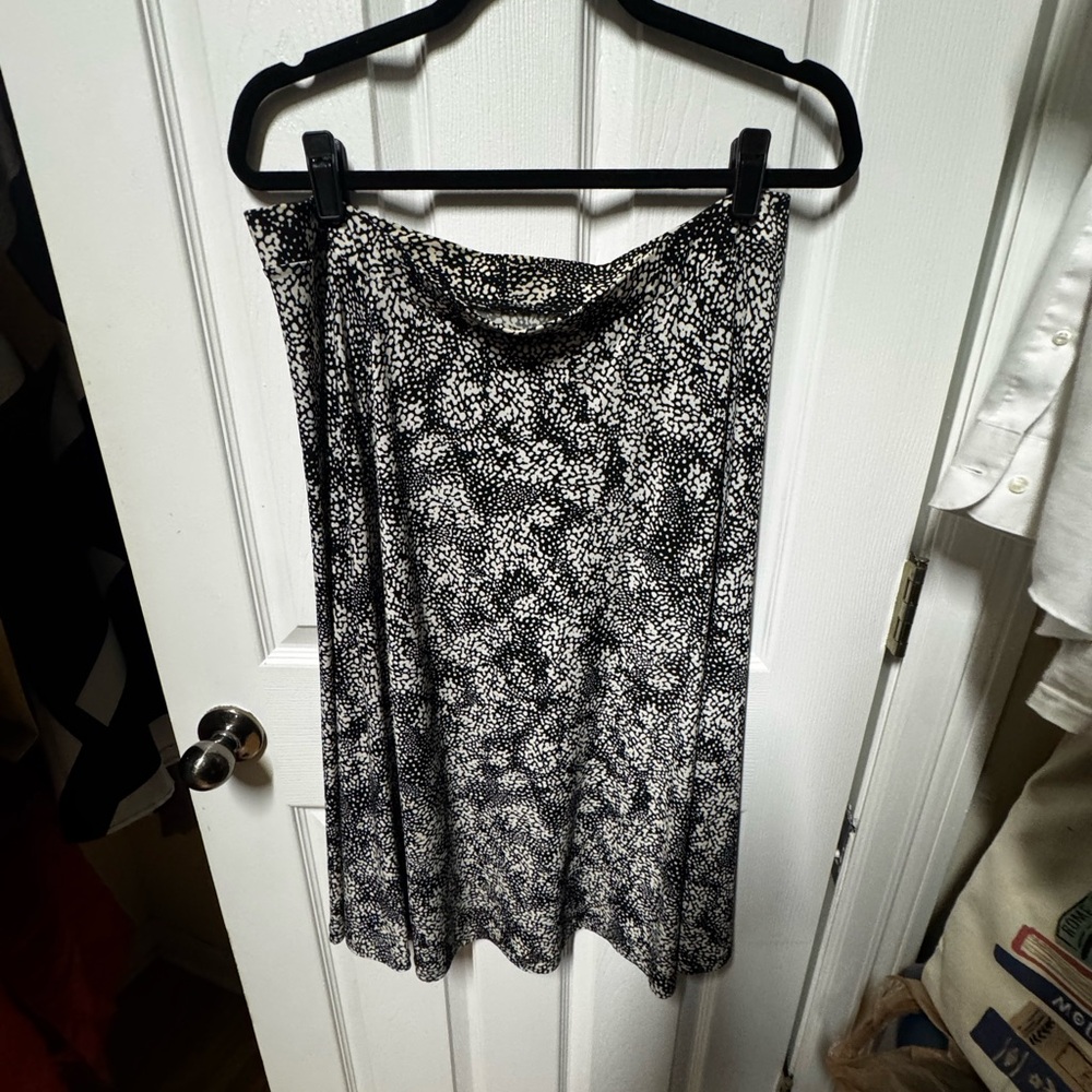 Black & White Printed Circle Skirt